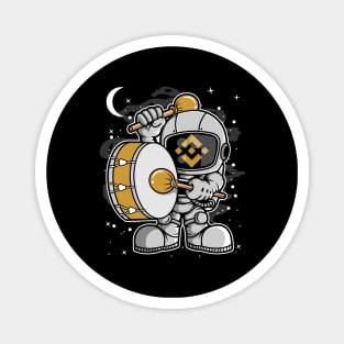 Astronaut Drummer Binance BNB Coin To The Moon Crypto Token Cryptocurrency Blockchain Wallet Birthday Gift For Men Women Kids Magnet